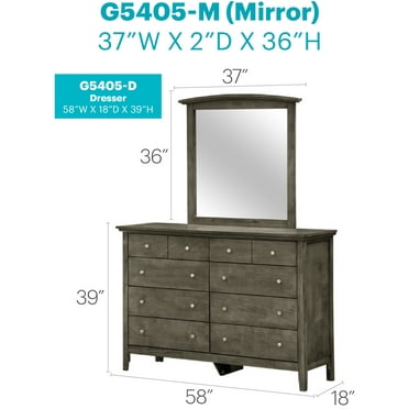 Glory Furniture Hammond G5405-D Dresser , Gray