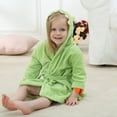 thumbnail image 6 of Zwiiyzr 1-6 Years Toddler Boy Girl Cartoon Dinosaur Soft Cotton Bath Towel Baby Beach Towel Bathrobe Hooded Bath Robe Green, 6 of 9