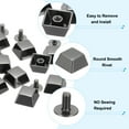 thumbnail image 3 of Uxcell 12 Set 6.5*9*6mm Spikes for Clothes Screw Flat Head Spikes Rivets Metal Black, 3 of 6