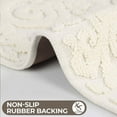 thumbnail image 4 of Superior Venere Floral Scroll Washable Bath Rug, Set of 2, Medium, Ivory, 4 of 12