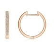 thumbnail image 2 of Angara Earrings - Natural Diamond Hinged Hoop Earrings in 14K Rose Gold for Women | April Birthstone Jewelry, Birthday, Anniversary, Jewelry Gift for Women, 2 of 10