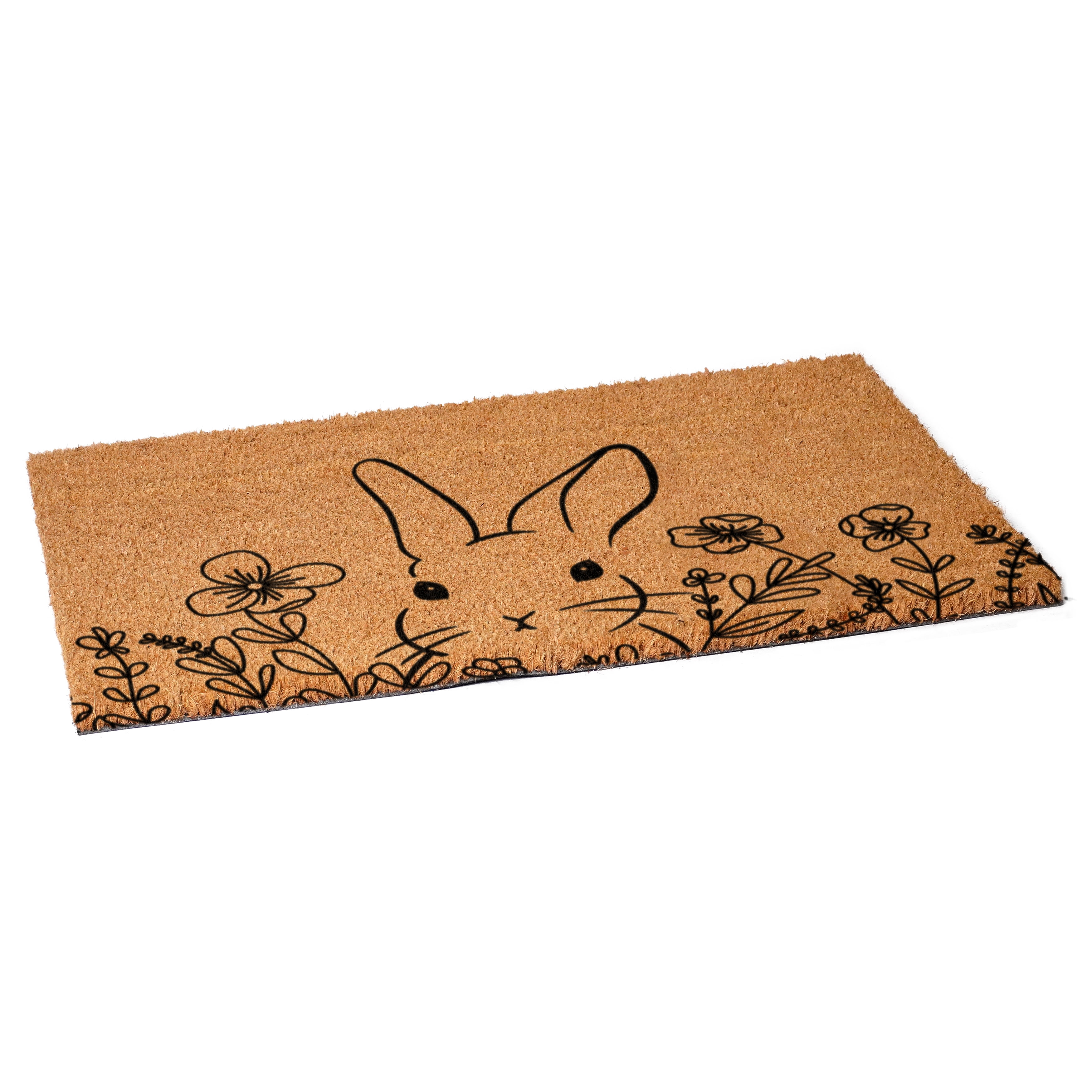 Calloway Mills 114561729 Floral Bunny Doormat, 17"x29"