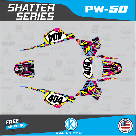 Kalair GFX Graphics Kit for Yamaha PW50 (All Years) Shatter Series