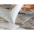 thumbnail image 4 of Ambesonne Tiger Quilted Bedspread Set 3 Pcs, Calm Stare Watercolor Art, Queen Size, Orange Black, 4 of 5
