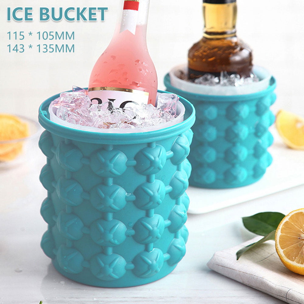 Large Ice Cube Maker Genie Silicone Wine Ice Bucket Big Ice Cube Tray Mold Cup