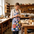 thumbnail image 1 of EGNMCR Kitchen Gadgets, Kitchen Accessories Women Waterproof Adjustable Cute Floral Kitchen With Pockets Water Oil Proof Cooking Baking For Women Adult Server Work Restaur Polyester apron, 1 of 6