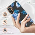 thumbnail image 2 of Allytech Samsung Galaxy A13 4G Case, Flower Series Crystal Clear Back Cover Flexible TPU Silicone Shockproof Drop Proof Anti-yellow Protection Case Cover for Galaxy A13 4G, Blue Flower, 2 of 5