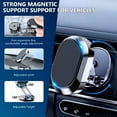 thumbnail image 6 of 2 Pack Alloy Folding Magnetic Car Phone Holder,360° Rotation Magnetic Cell Phone Holder for Car [Super Strong Magnet] Bracket Magnetic Dashboard Phone Car Mount for All Smartphone (Silver+Black), 6 of 6