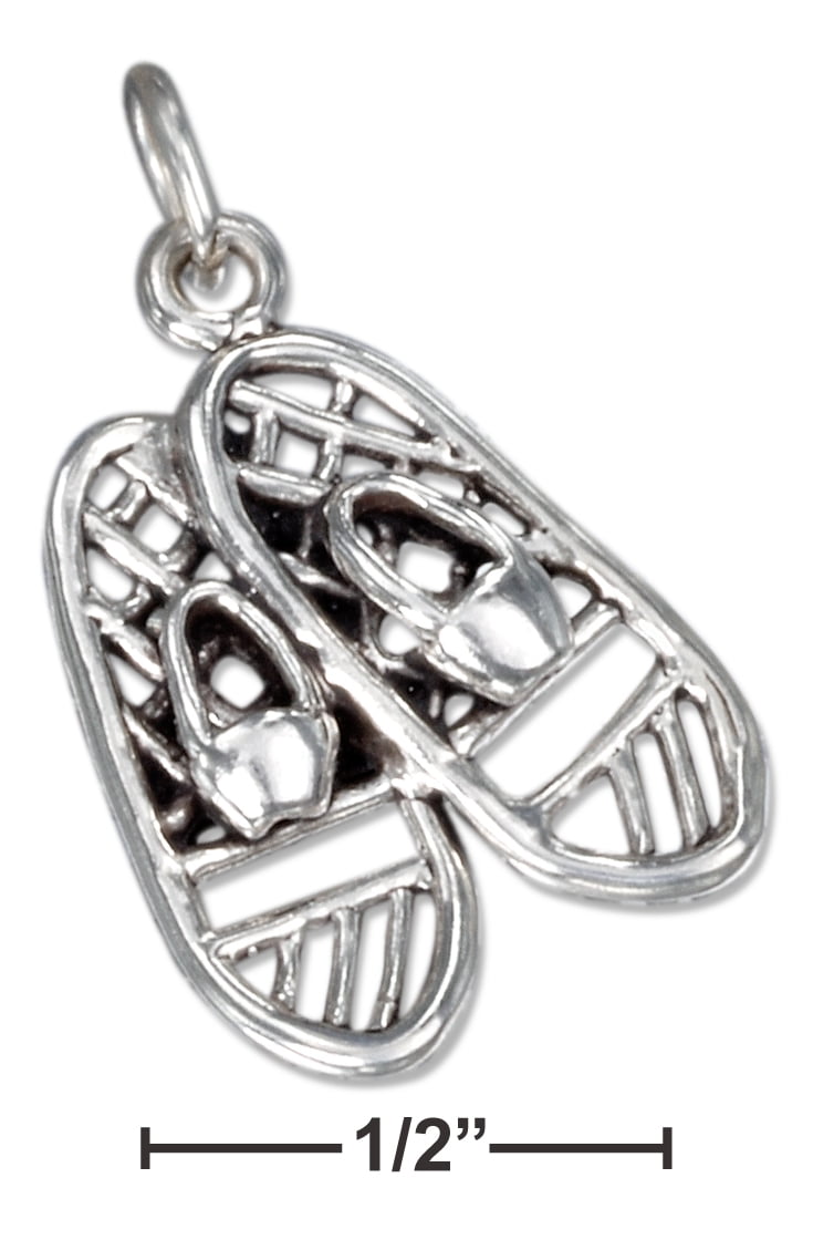 STERLING SILVER SNOWSHOES CHARM by