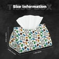 thumbnail image 6 of Lsque Art Of Livings Printed Long Tissue Box Cover Holder, Facial Paper Organizer Dispenser,Triangle with Bottom Belt, PVC Leather Decorative Organizer, 6 of 9
