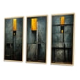 thumbnail image 3 of Designart "Vintage Wisdom Minimal Orange" Modern Geometric Framed Wall Art Set Of 3 - Gold Abstract Geometric Frame Gallery Wall Set For Home Decor, 3 of 6