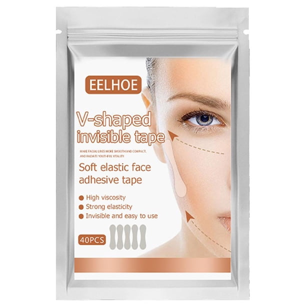 40 Uds cinta Invisible en forma de V pegatinas de cara delgada herramientas de maquillaje adelgazantes
