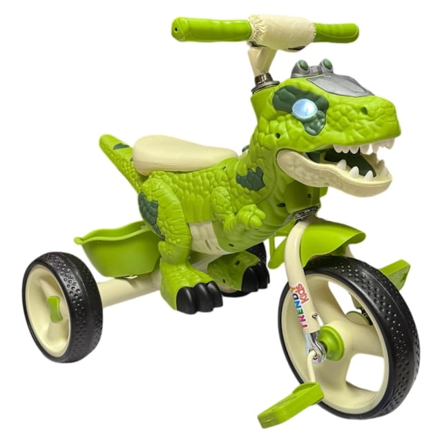 Triciclo Dino Verde Con Luces Trendy Kids