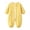 Yellow, variant on Busydd Long Sleeve Baby Romper 1-4 Years with Front Zipper and Pockets Fashion Comfy Newborn Infant Boy Girl Clothes Onesie 1 Years