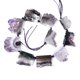 thumbnail image 2 of Natural Druzy Amethyst Beads Strands Rectangle 30~44.5x20~47x7~11mm Hole: 1.8mm about 9~10pcs/strand 15.75''~16.34''(40cm~41.5cm), 2 of 3