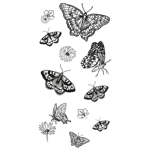 Sizzix Clear Stamp Set By Lisa Jones-Nature Butterflies