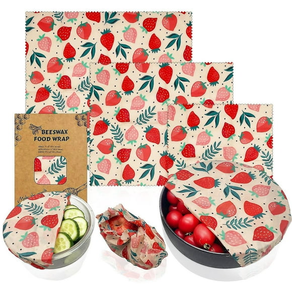 Beeswax Reusable Food Wraps - Beeswax Wrap Sustainable Products, Wax Wrap, Eco-friendly Wrap, Organization Storage Bags, Cheese Bee Wrappers Cling, Wa
