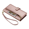 thumbnail image 2 of ELEHOLD for iPhone 16 Plus Flip Case, Wallet Zipper Magnetic Buckle Kickstand Wrist Strap Multifunctional Card Slots Wallet Business Case with Crossbody and Wrist Strap,Pink, 2 of 8