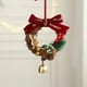 thumbnail image 5 of Adorno navideño con escena | Decoración colgante con campanas, piñas y lazo para árbol de Navidad, lugar de fiesta y decoración festiva del hogar., 5 of 7