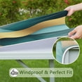 thumbnail image 6 of Teal Gold Marble Pattern Square Fitted Tablecloth with Elastic Edge,Square Table Cover,Washable Elastic Table Cover for Home Kitchen Party Decor 36"x36", 6 of 6
