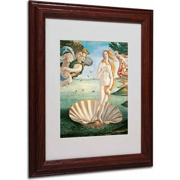Trademark Fine Art "Birth of Venus 1484" Canvas Art by Sandro Botticelli, Wood Frame
