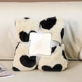 thumbnail image 5 of Manta de franela suave y ligera con diseño de vaca para sala de estar, sofá, dormitorio, regalo para todas las estaciones, 50 x 60 pulgadas, 5 of 5