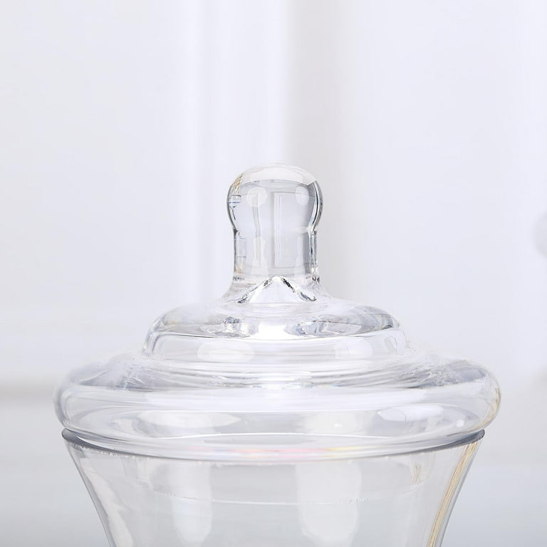 Efavormart 2 Pack | Clear Glass Apothecary Jars Candy Buffet Containers  with Lids For Wedding Party Favor Decor - 10/12