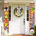 thumbnail image 4 of Lighted Happy Easter Porch Banner Set, LED Hanging Door Signs with Bunny Ears, Eggs, and Spring Flowers, Indoor Outdoor Decorations, 4 of 4