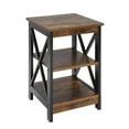 thumbnail image 6 of Home Square End Table with Shelves in Nutmeg Wood Finish - Set of 2, 6 of 6