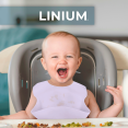 thumbnail image 4 of Kit Bebe Linium 3en1 Babero Cubiertos Plato Silicon Suave Color Lila, 4 of 9