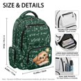thumbnail image 5 of FUIALDOLG Hedgehog Math Print School Bag with Multi-Pocket, Breathable Lightweight 17" Bookbag for Travel Middle School, 5 of 9