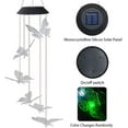 thumbnail image 5 of Epicgadget 26.5" White/Clear Butterfly Solar Wind Chime, Color Changing LED Solar Powered, 5 of 5