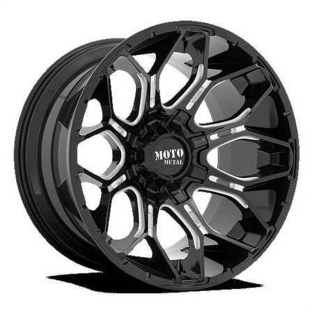 Moto Metal Mo808 Sniper 20X9 6X120/6X139.7 False 110.1Cb Gloss Black Milled Wheel