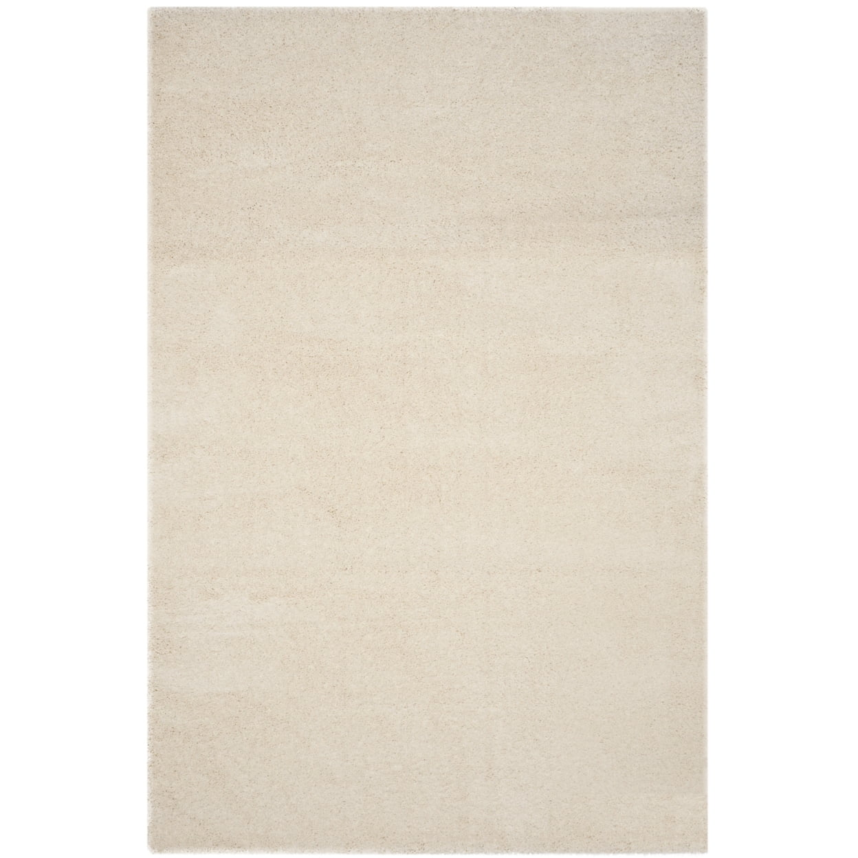 SAFAVIEH Santa Monica Chelsey Solid Shag Runner Rug, Ivory, 2'3" x 7'