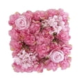 thumbnail image 2 of Panel de pared de flores artificiales, fondo floral para decoración de bodas. Rosa oscuro, 2 of 9