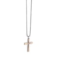 thumbnail image 3 of American Exchange Men's Stainless Steel Rosegold/Silver Cross Pendant Necklace, 3 of 4