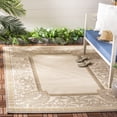 thumbnail image 2 of Safavieh Courtyard Theodore Oriental Indoor/Outdoor Area Rug, Dark Beige/Beige, 5'3" x 7'7", 2 of 9