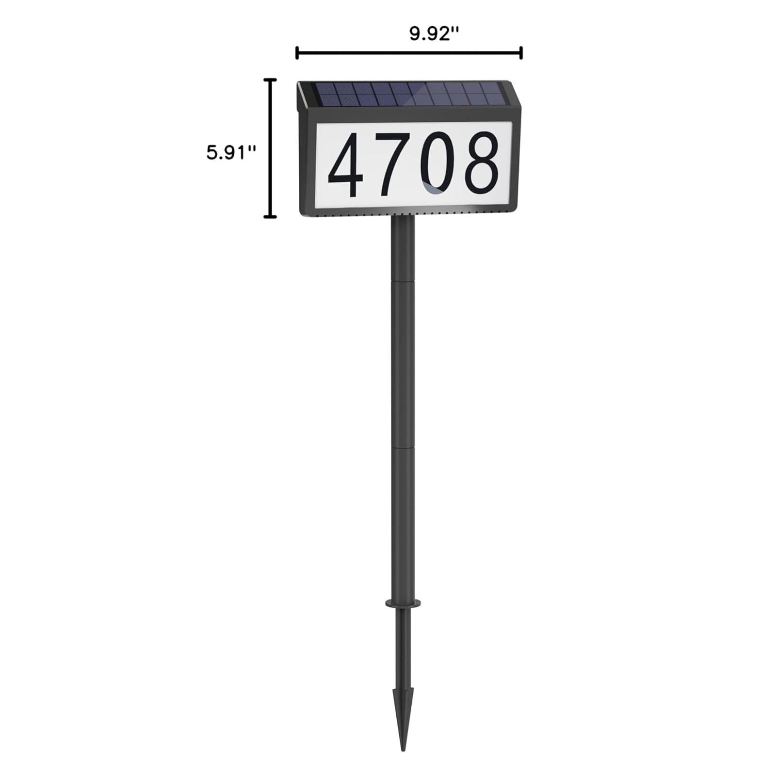 Solar Powered Address Sign Plaque with Stakes House Numbers & Letters Exquisite DIY Stickers