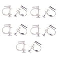 thumbnail image 1 of Guardoinrt 10pcs Ear Clip Converters Earring Accessories Handmade Fashionable Handheld Findings Turn Any Post Studs Into Clip-On Earrings Type6, 1 of 6