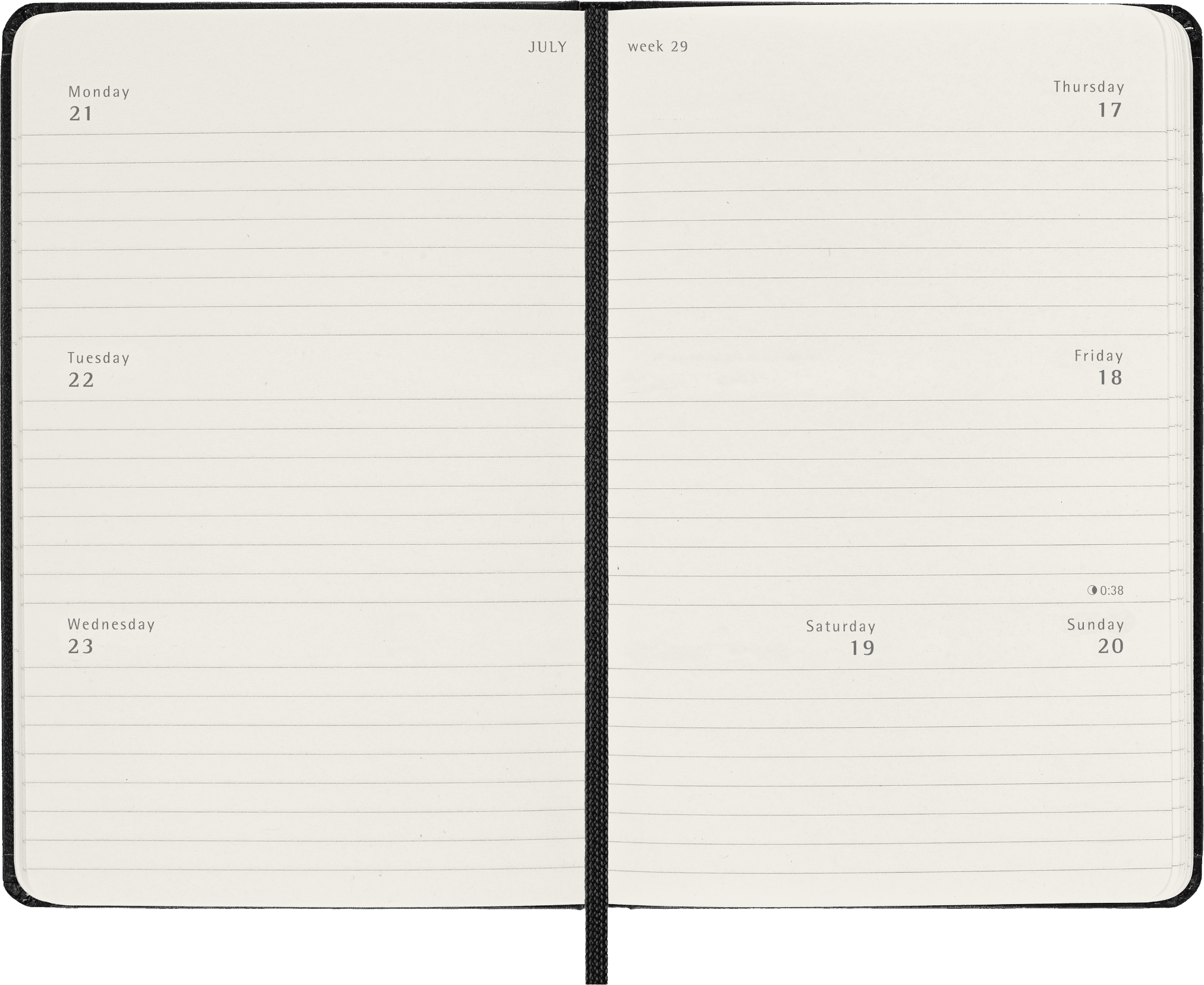 Moleskine Classic 12 Month 2025 Weekly Horizontal Planner, Hard Cover, Pocket (3.5" x 5.5"), Black, 144 Pages
