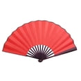 thumbnail image 1 of 10 Inch Folding Fan Wedding Decoration Dance Gift Craft Paper Fan (Red), 1 of 9