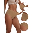 thumbnail image 3 of Unique Bargains Women's Cotton High Waist Tummy Control Briefs M Beige, 3 of 6