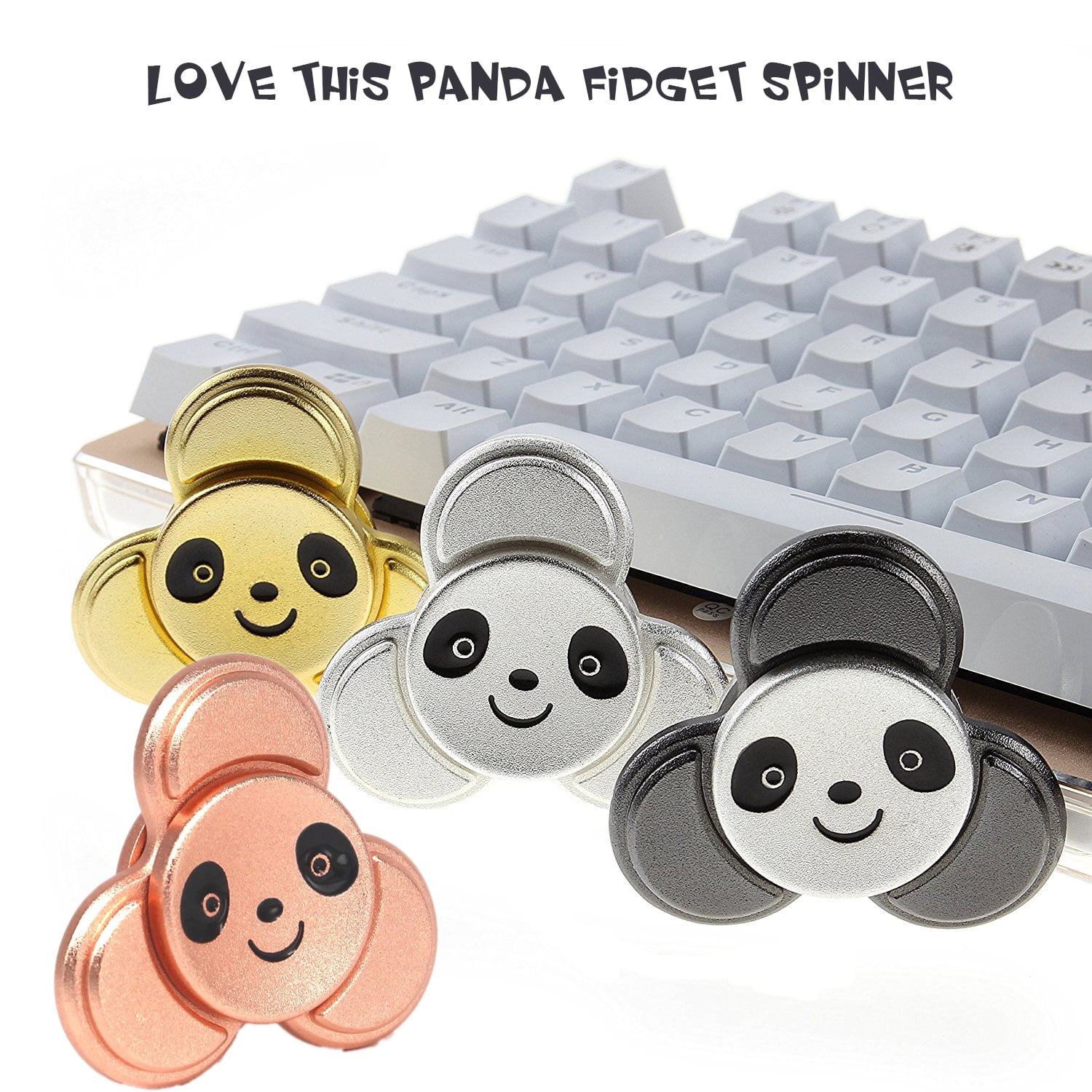 Fidget Spinner Panda Face High Speed EDC ADHD 3D Focus Spinning Toys 