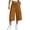 Brown, variant on Womens Cotton Pants for Summer Straight Cigarette - Raw Hem Office Gray S