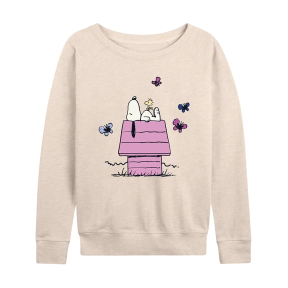 Peanuts - Snoopy Doghouse - Women's French Terry Long Sleeve Pullover