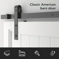 thumbnail image 2 of Door Sliding Hanging Rail Pulley, Solid Structure Barn Door Hardware Kit 1 Pair  For Study Bedroom, 2 of 7