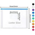thumbnail image 2 of 12pc Zipper Pouch Document Bag, Plastic Zip File Folders in 5 Colors, Letter Size, A4 Size, Zipper Pouches for Organizing, Board Games and School Office Supplies&nbsp;, 2 of 7