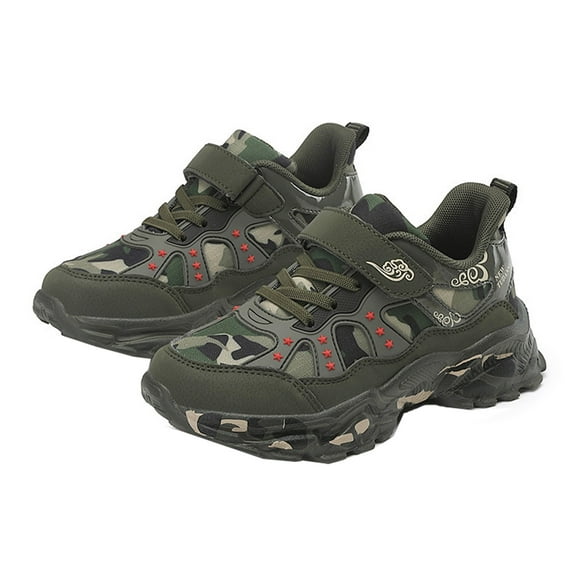 Ketyyh-chn99 Kids Running Tennis Shoes Breathable Autumn Winter New Casual Shoes Light Soft Soles Large Middle Children Training Sports Shoes for 5-5.5 Years,Camouflage