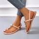 thumbnail image 5 of Sandalias planas con diamantes de imitación para mujer Sandalias con clip para mujer Wmkox8yii  nm1706, 5 of 9