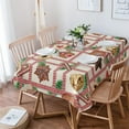 thumbnail image 4 of Rectangle Tablecloth 60x120inch, Merry Christmas Gingerbread Man, Vinyl Table Covers Waterproof Oilcloth Table Cloth Linens, Tablecloths for Outdoor Dining Party, Watercolor Stripes Plaid, 4 of 6